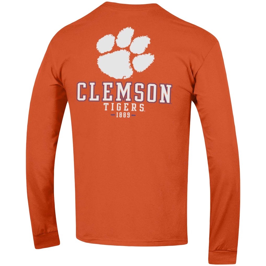 Clemson Tigers Champion Team Stack Long Sleeve T-Shirt - Orange