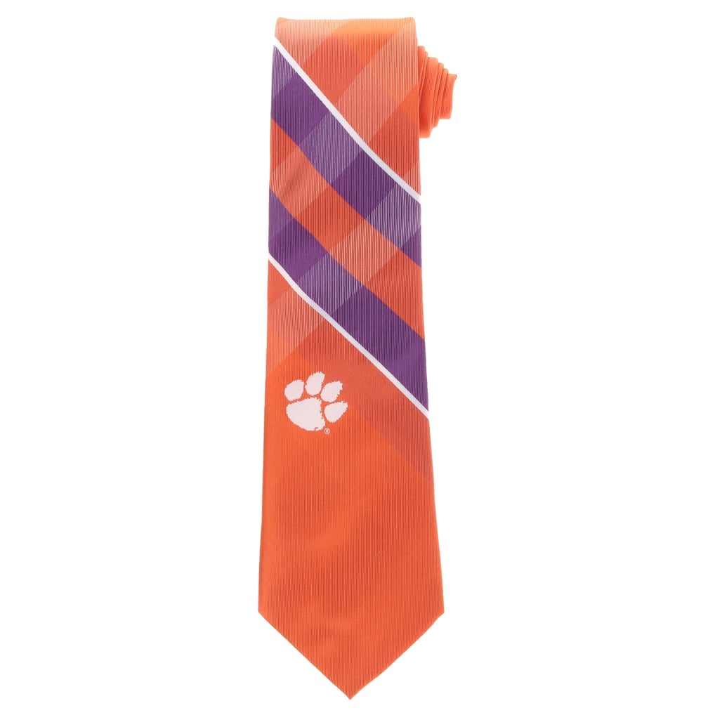 Clemson Tigers Woven Poly Grid Tie