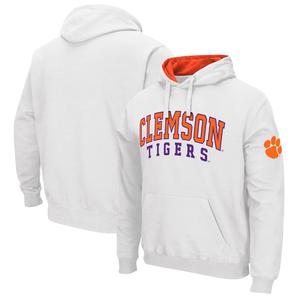 Clemson Tigers Colosseum Double Arch Pullover Hoodie - White