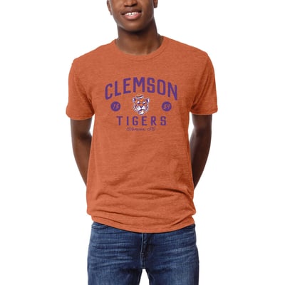 Clemson Tigers League Collegiate Wear  Victory Falls Tri-Blend T-Shirt - Heather Orange