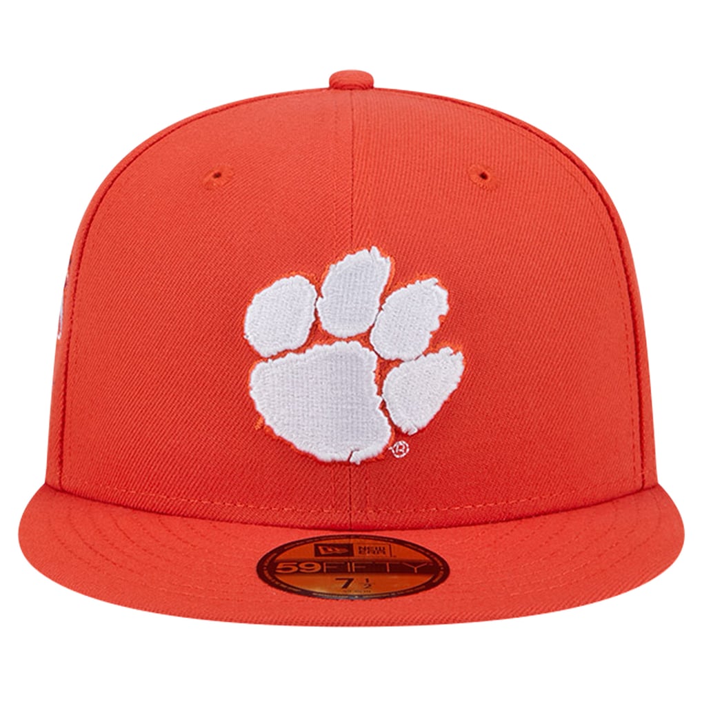 Clemson Tigers New Era Throwback 59FIFTY Fitted Hat - Orange 
