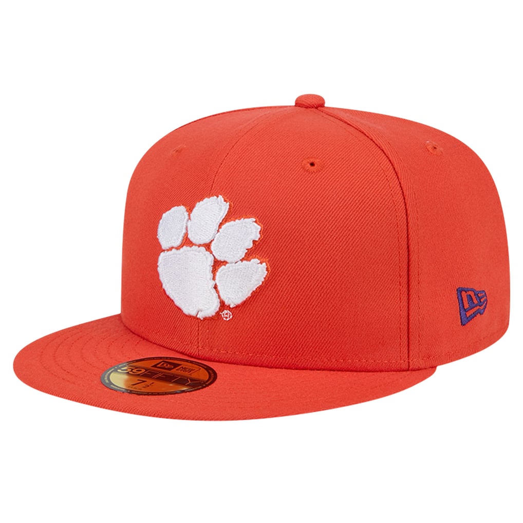 Clemson Tigers New Era Throwback 59FIFTY Fitted Hat - Orange 
