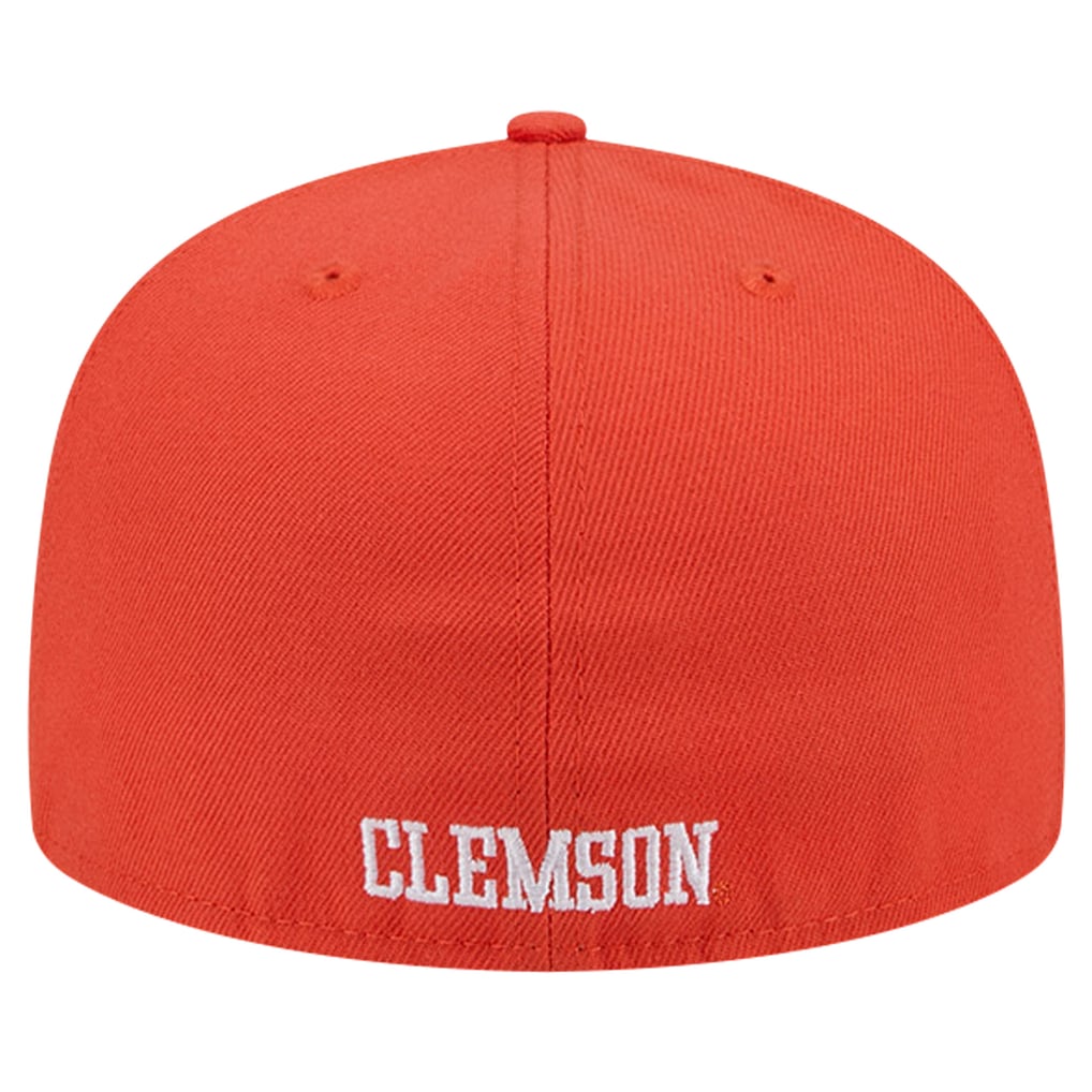 Clemson Tigers New Era Throwback 59FIFTY Fitted Hat - Orange 