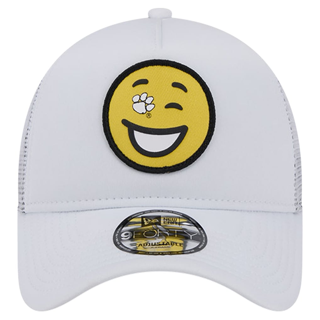 Clemson Tigers New Era Wink Foam Trucker Adjustable Hat - White