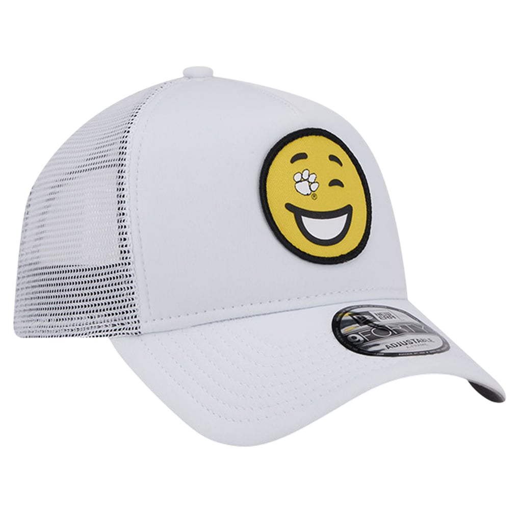 Clemson Tigers New Era Wink Foam Trucker Adjustable Hat - White