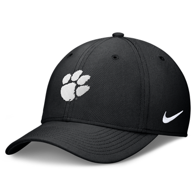 Clemson Tigers Nike Rise SwooshFlex Dri-FIT Hat - Black