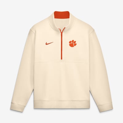 Clemson Tigers Nike Primetime Club Fleece Half-Zip Pullover - Cream