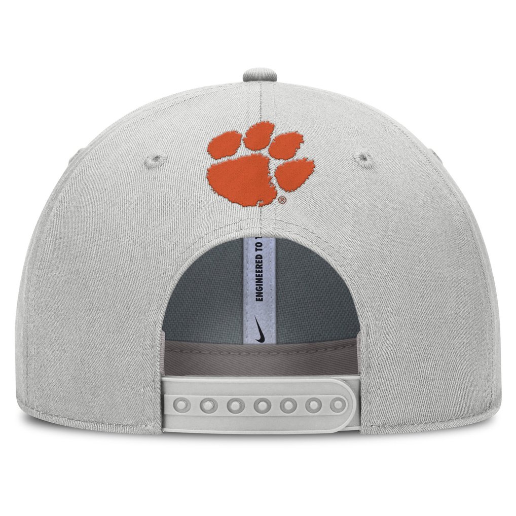 Clemson Tigers Nike 2025 Sideline Dust Pinched Rise Adjustable Hat - Gray