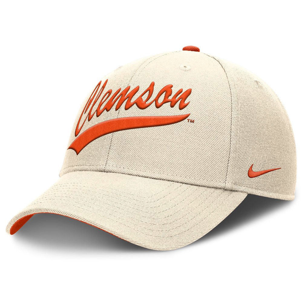 Clemson Tigers Nike Primetime Rise Adjustable Hat - Natural