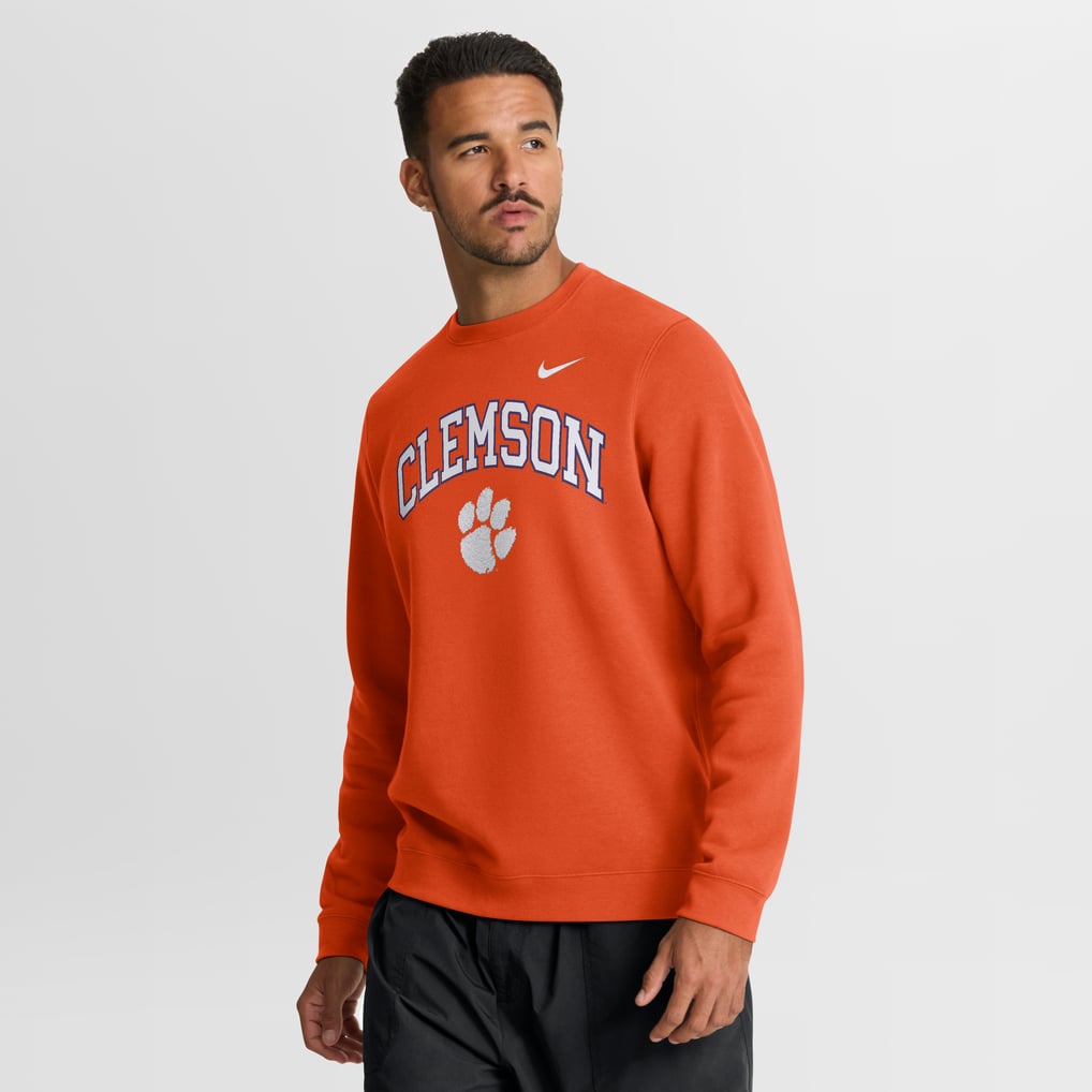 Clemson Tigers Nike Arch Pullover Sweatshirt - Orange