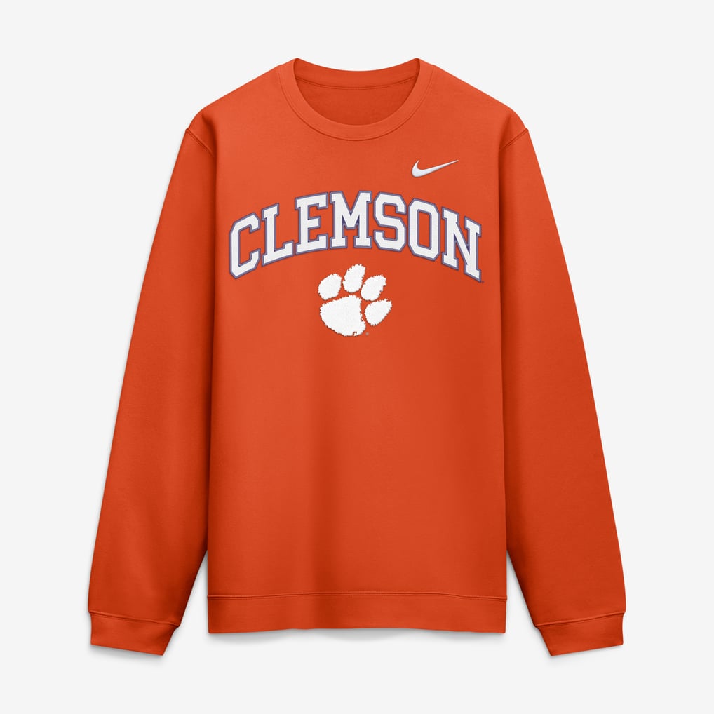 Clemson Tigers Nike Arch Pullover Sweatshirt - Orange