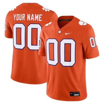 Clemson Tigers Nike Custom Football Game Jersey - Orange