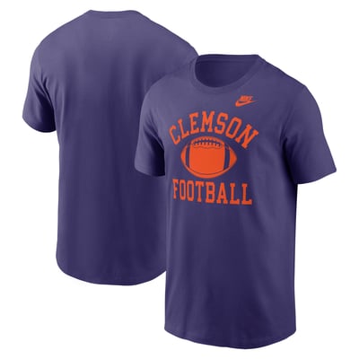 Clemson Tigers Nike Legacy Football Icon T-Shirt - Purple