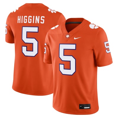 Tee Higgins Clemson Tigers Nike Player Game Jersey - Orange