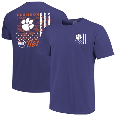  Clemson Tigers Comfort Colors OHT Camo Overlay T-Shirt - Purple