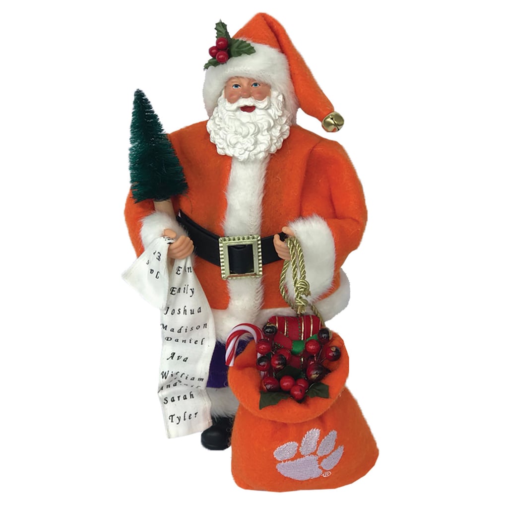 Clemson Tigers 12'' Santa - Orange