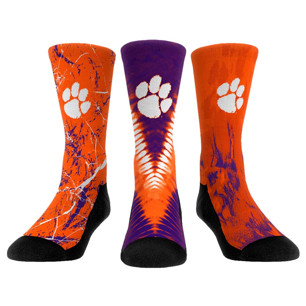 Clemson Tigers Rock Em Socks Unisex Three-Pack Crew Socks Set