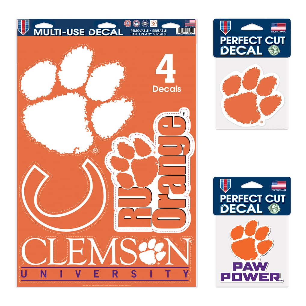 Clemson Tigers WinCraft Decal Variety Pack