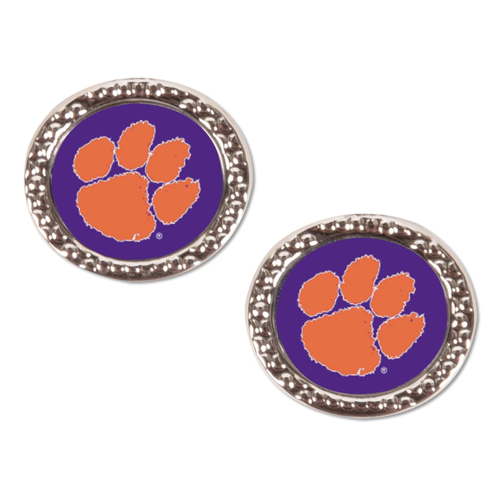 Clemson Tigers WinCraft Round Team Post Earring
