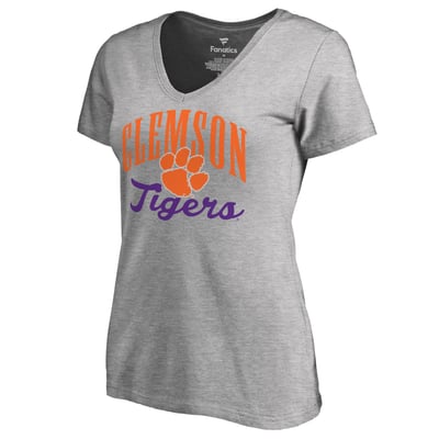 Clemson Tigers Women's Victory Script T-Shirt - Ash