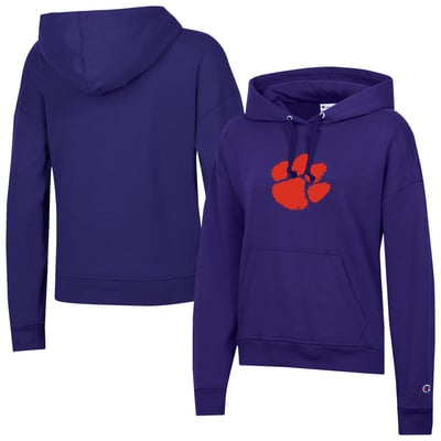 Clemson Tigers Champion Women's Powerblend Fleece Hoodie - Purple