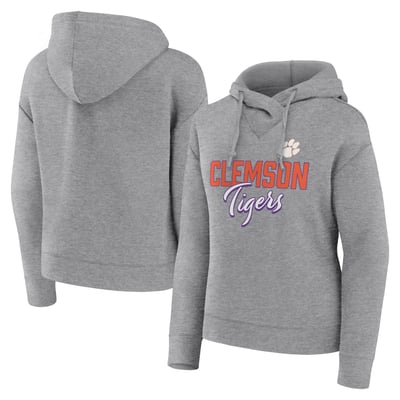 Clemson Tigers Fanatics Women's Script Favorite Pullover Hoodie - Heather Gray