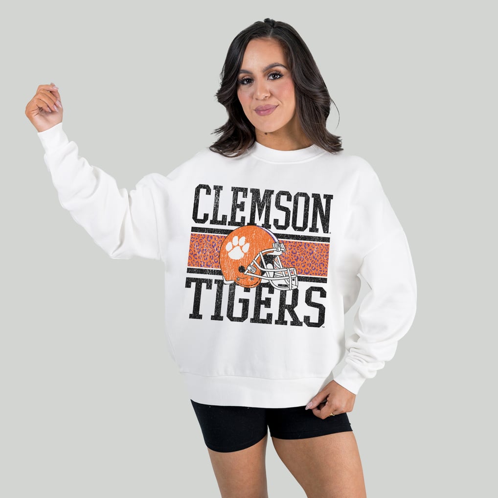 Clemson Tigers Gameday Couture Women's Fair Catch Pullover Sweatshirt - White