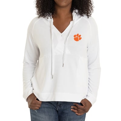 Clemson Tigers Women's Christine Pullover Hoodie - White