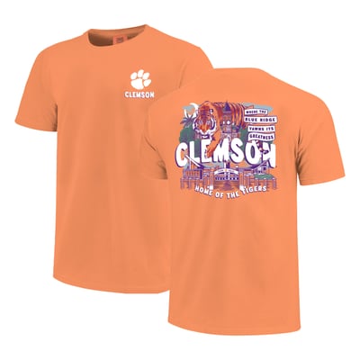  Clemson Tigers Youth Comfort Colors Hyperlocal Campus Scene T-Shirt - Orange