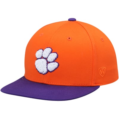 Clemson Tigers Top of the World Youth Maverick Snapback Adjustable Hat - Orange
