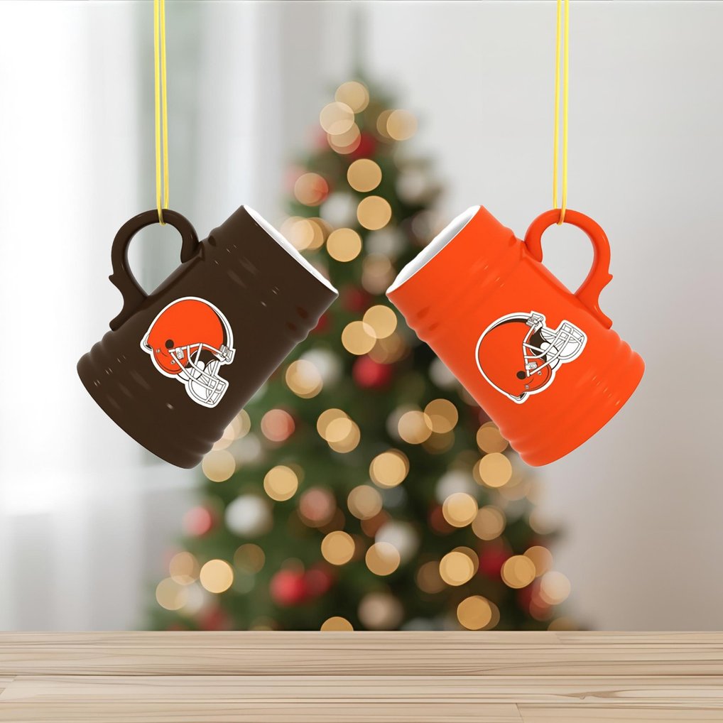 Cleveland Browns Two-Pack 3" Mini Stein Ornament Set