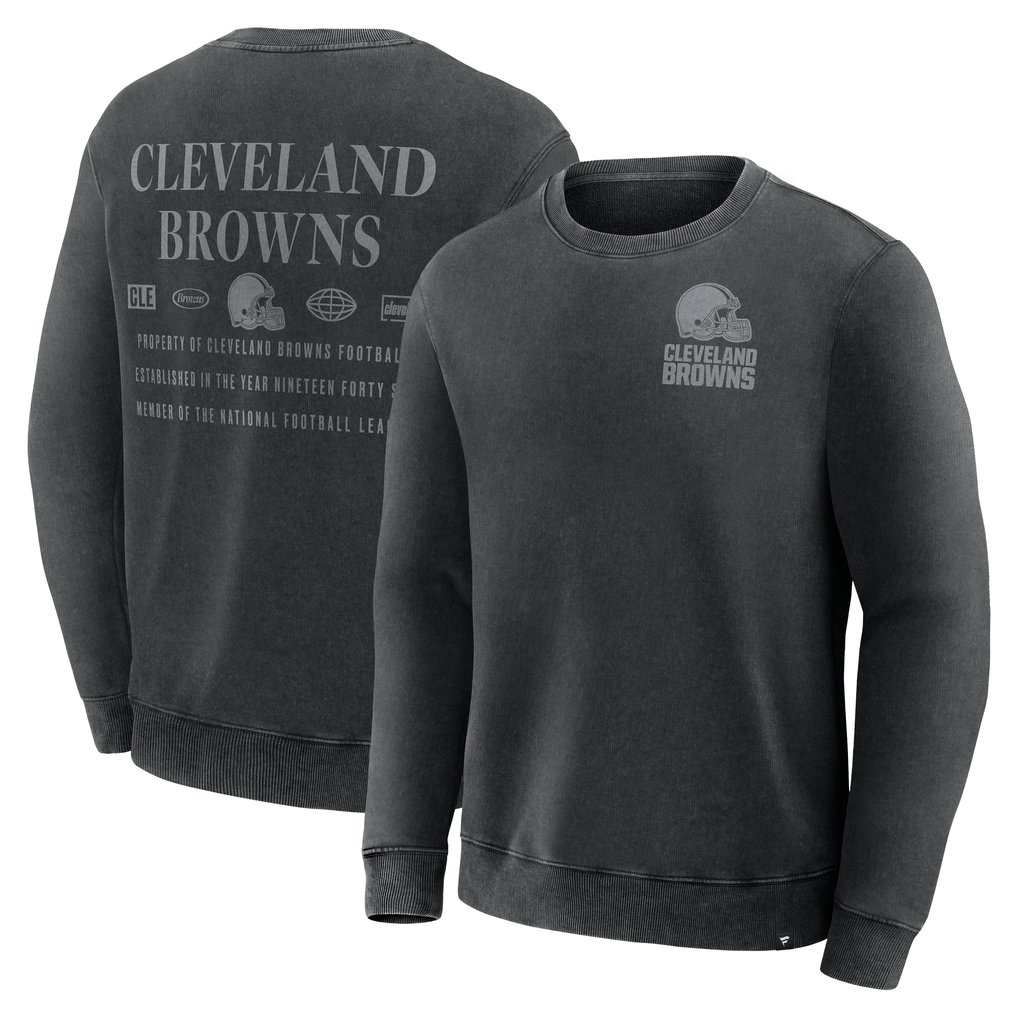 Cleveland Browns Fanatics Deep Route Pullover Sweatshirt - Black