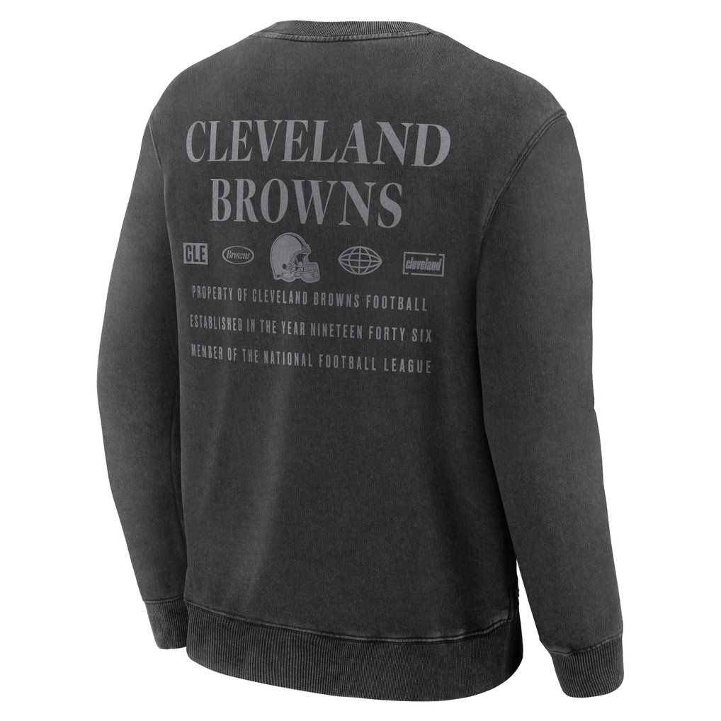 Cleveland Browns Fanatics Deep Route Pullover Sweatshirt - Black