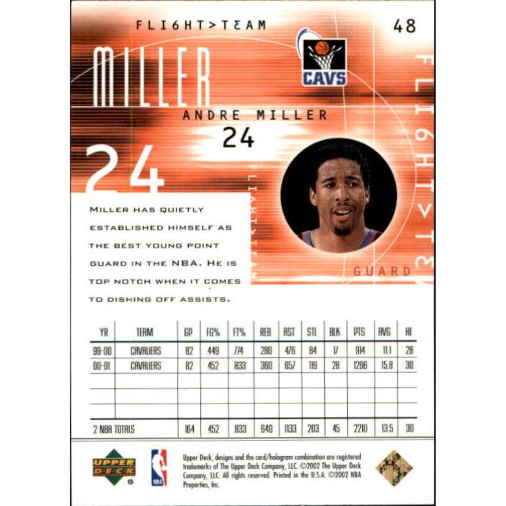 2001-02 Upper Deck Flight Team Gold #48 Andre Miller