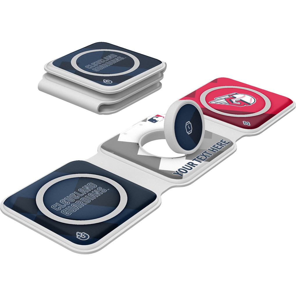 Cleveland Guardians Keyscaper Personalized 3-in-1 Foldable Charger
