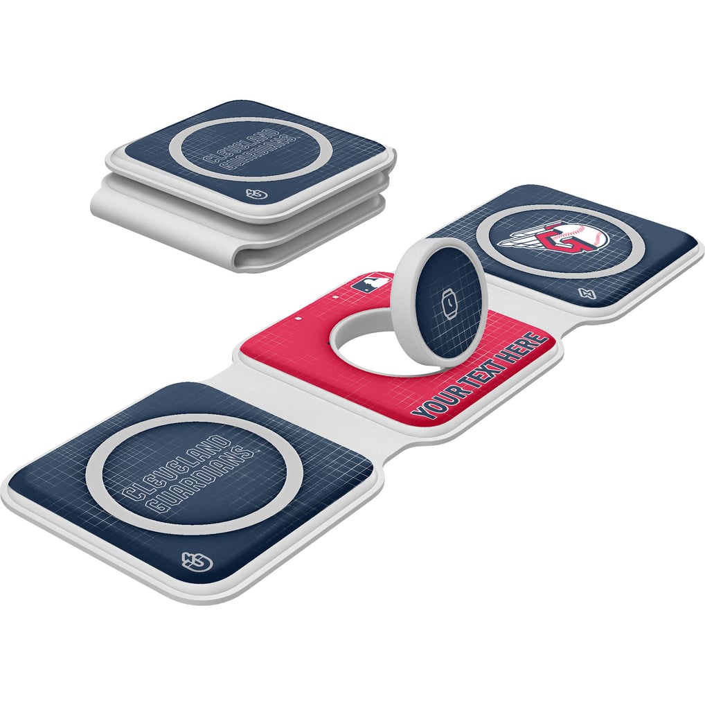 Cleveland Guardians Keyscaper Personalized 3-in-1 Foldable Charger