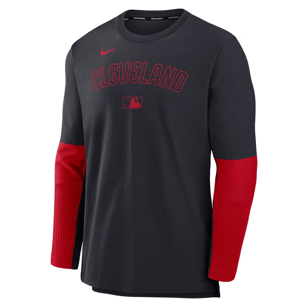 Cleveland Guardians Nike Authentic Collection Player Dri-FIT Lightweight Pullover  - Navy/Red