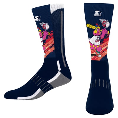 Cleveland Guardians Starter Youth Phenom Mascot Color Splash Crew Socks - Navy

