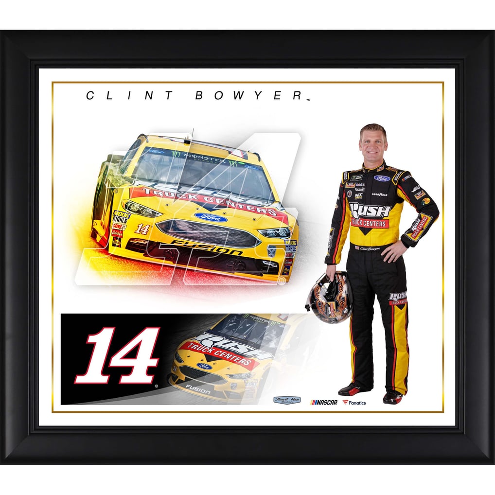 Clint Bowyer Fanatics Authentic Framed 15" x 17" 2018 RUSH Driver Collage