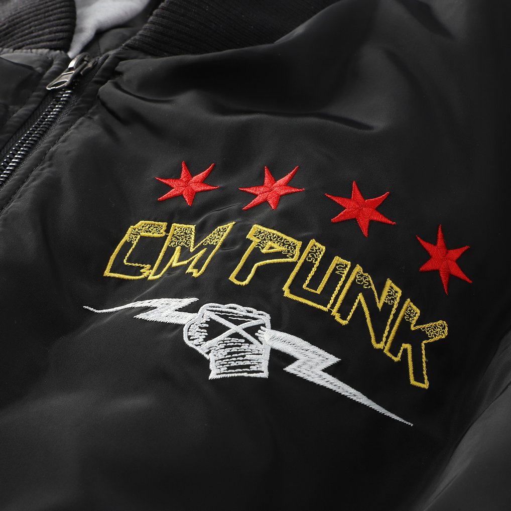 CM Punk Hooded Bomber Jacket - Black