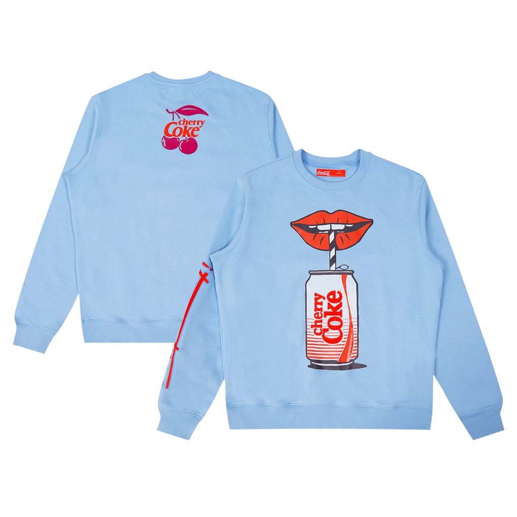  Coca-Cola Freeze Max Very Cherry Pullover Sweatshirt - Light Blue