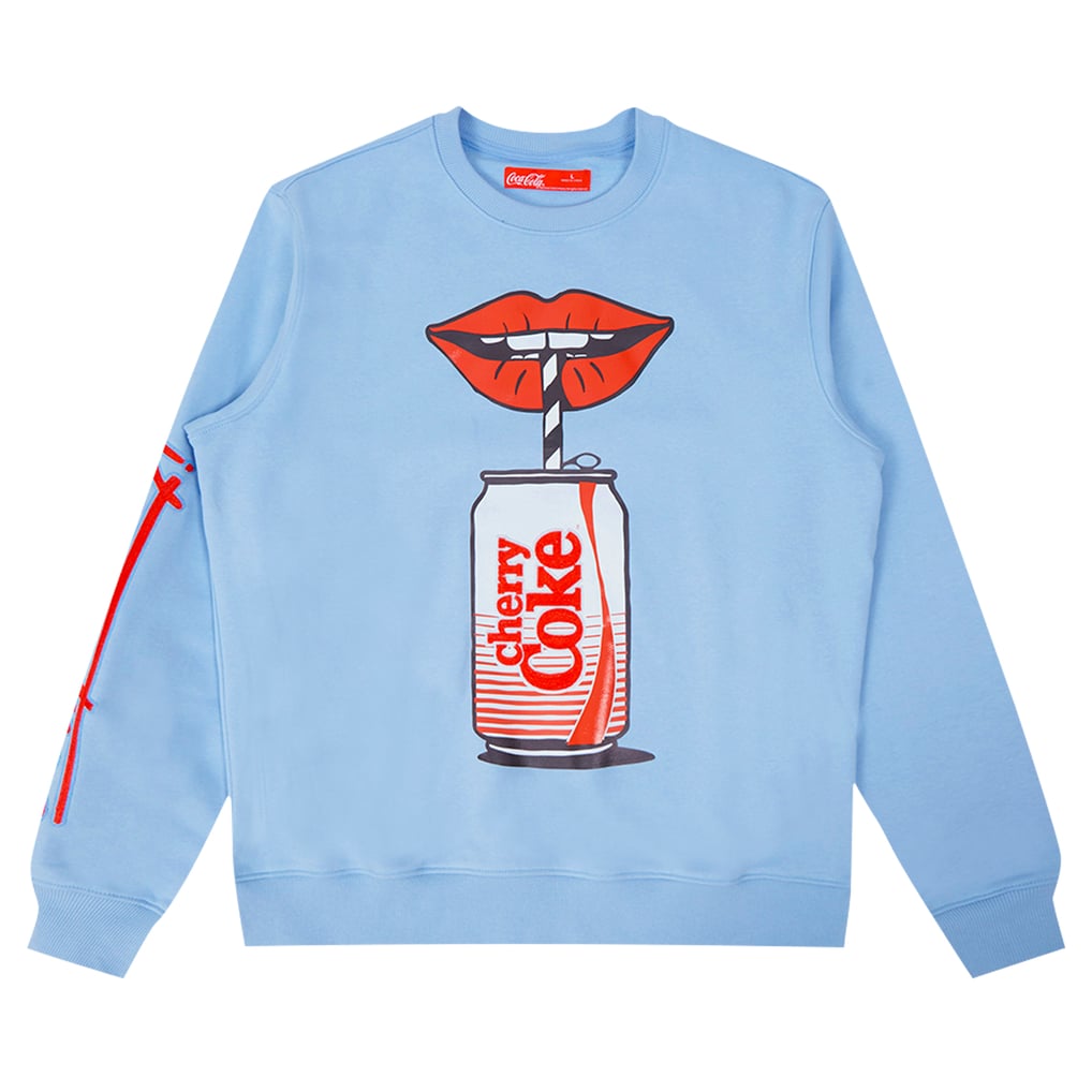  Coca-Cola Freeze Max Very Cherry Pullover Sweatshirt - Light Blue