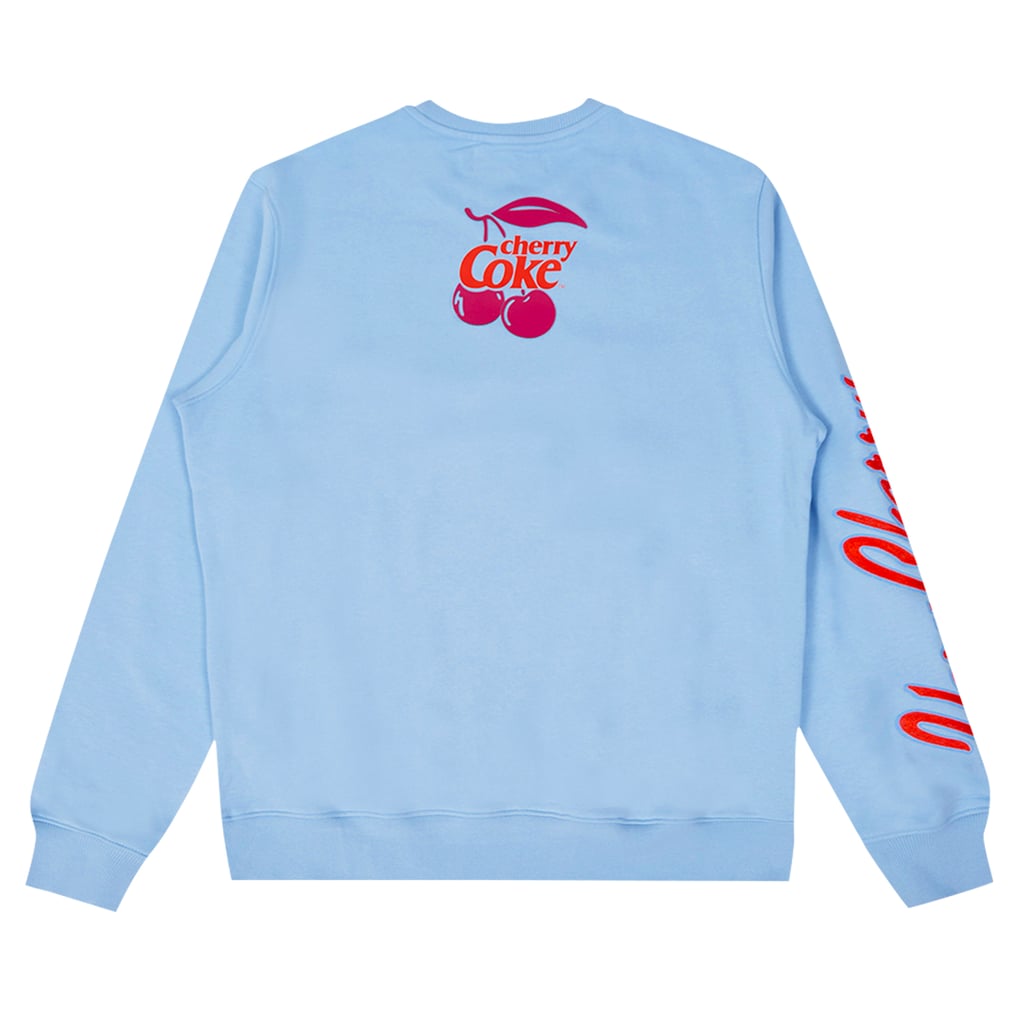  Coca-Cola Freeze Max Very Cherry Pullover Sweatshirt - Light Blue