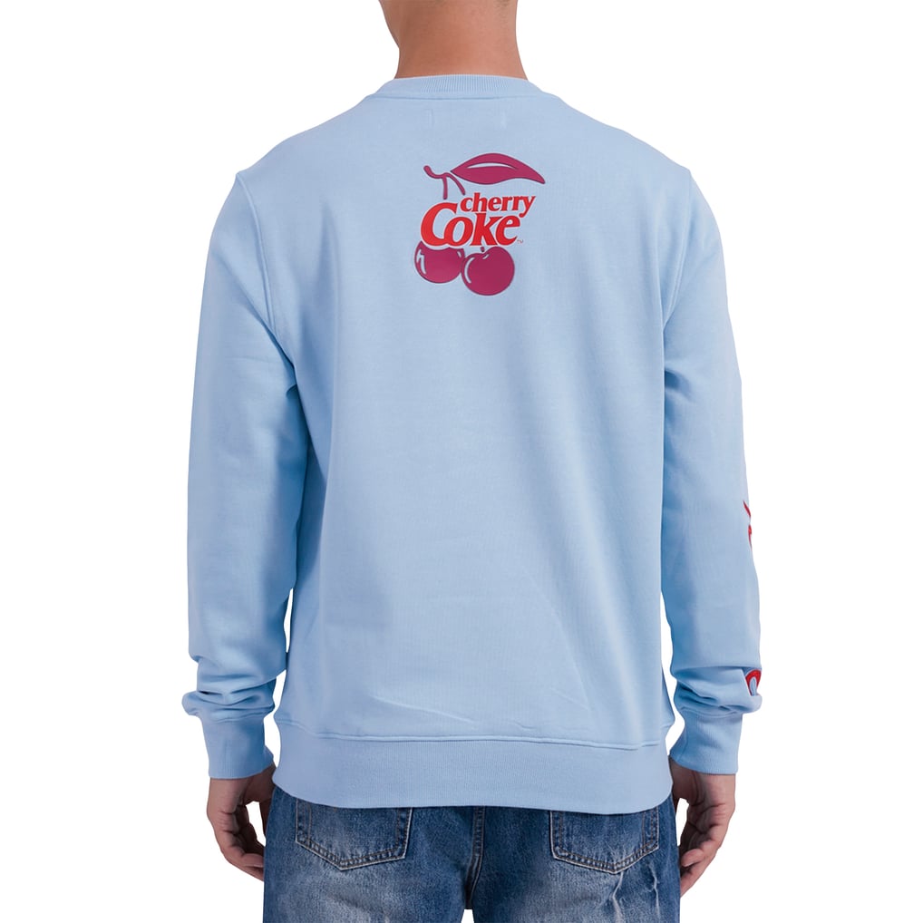  Coca-Cola Freeze Max Very Cherry Pullover Sweatshirt - Light Blue