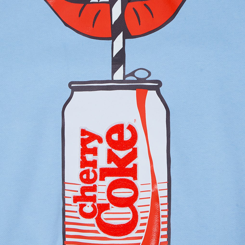  Coca-Cola Freeze Max Very Cherry Pullover Sweatshirt - Light Blue