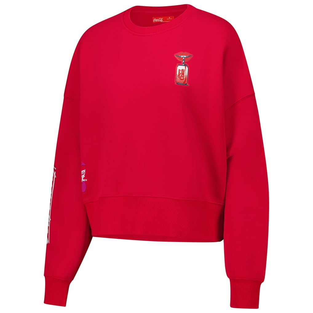  Coca-Cola Freeze Max Women's Very Cherry Oversized Pullover Sweatshirt - Red