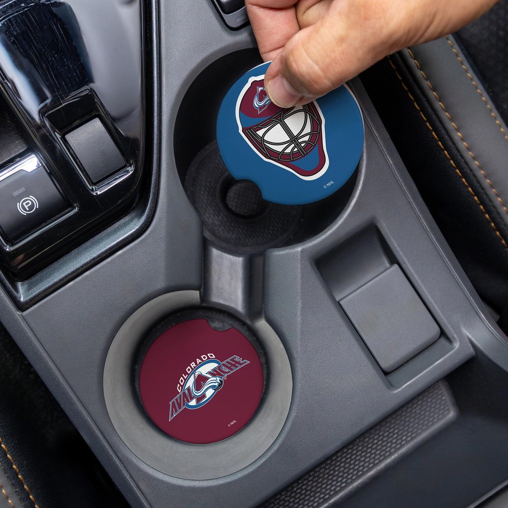 Colorado Avalanche Ceramic Car Coaster Four-Piece Set