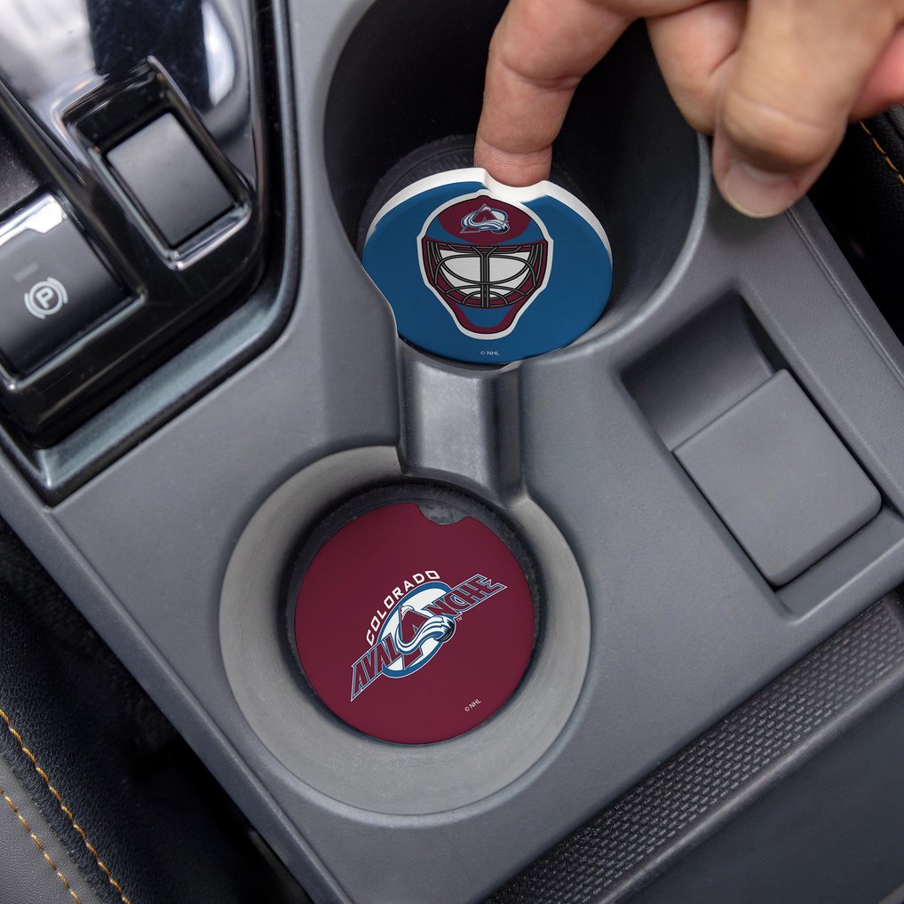 Colorado Avalanche Ceramic Car Coaster Four-Piece Set