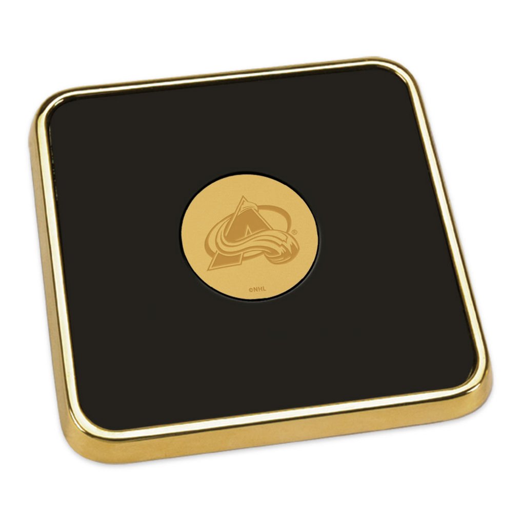 Colorado Avalanche Square Coaster - Gold