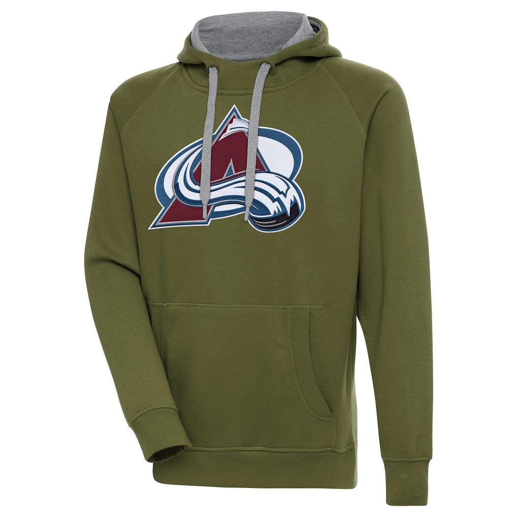 Colorado Avalanche Antigua Victory Pullover Hoodie - Olive